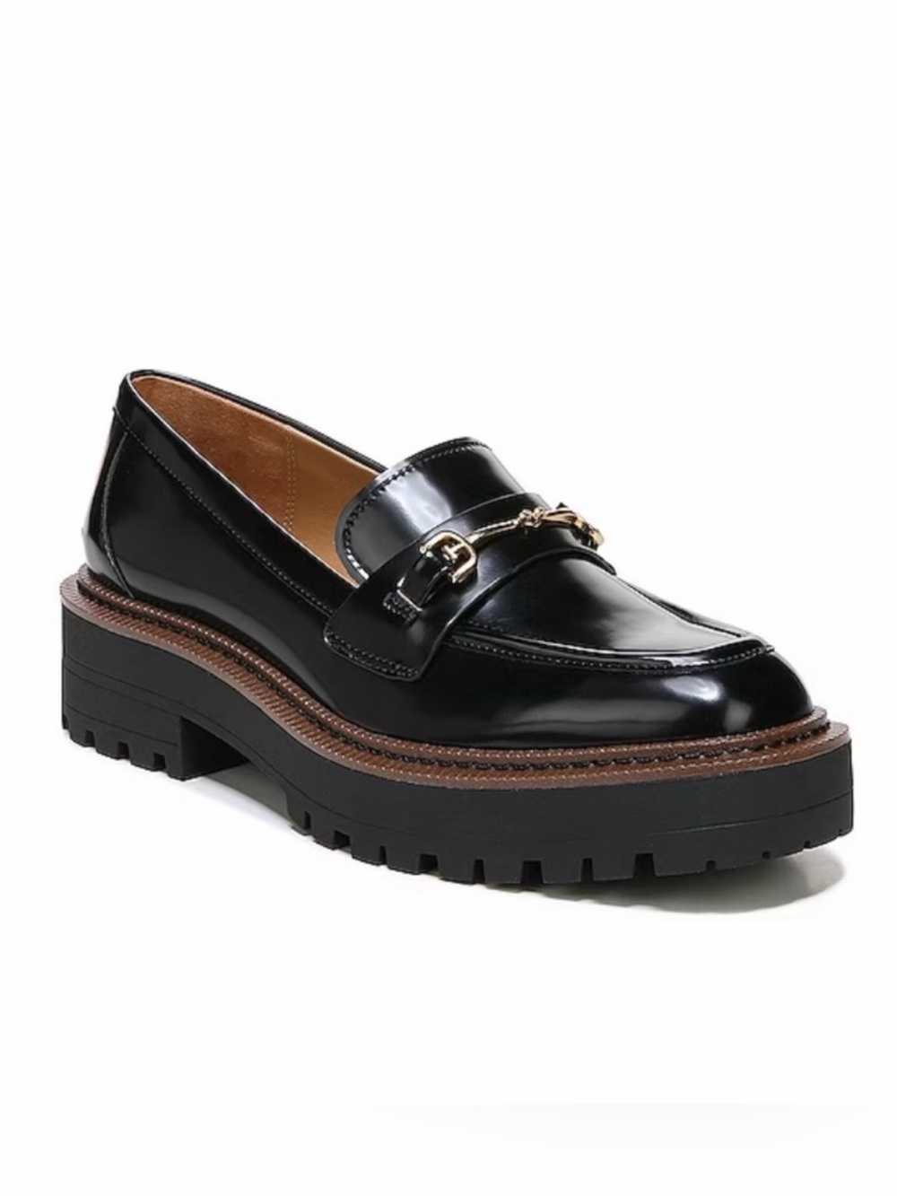 Sam Edelman Laurs Platform Lug Sole Horsebit Loafer in Black Size 7.5 - Picture 12 of 12